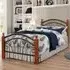 Natick Single Bed Frame with Wooden Pillar - Dirty Oak