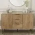 Natick Wooden Sideboard with 2 Doors 3 Drawers - Oak