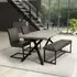 Natore Dining Table with Bench and 2 Aboba Chairs - Grey