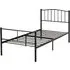 Navarre Single Bed Frame - Black, Metal