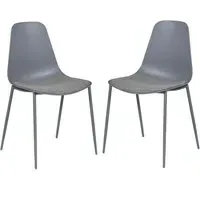 Naxos Dining Chairs - Grey, Metal