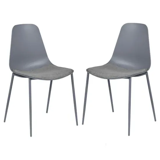 Naxos Dining Chairs - Grey, Metal image
