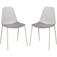 Naxos Dining Chairs - Stone, Metal