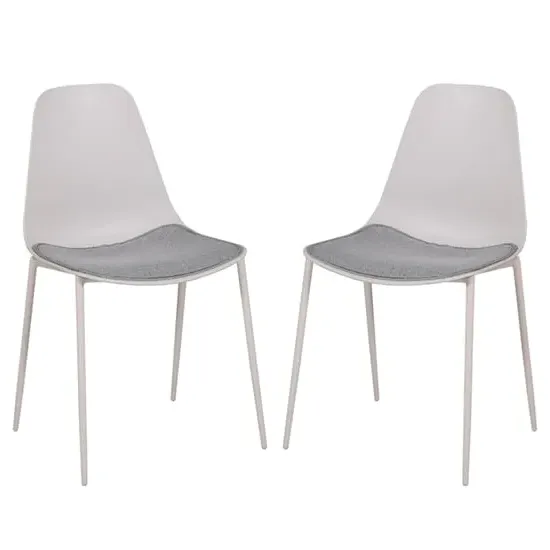 Naxos Dining Chairs - Stone, Metal