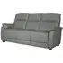 Neci 3-Seater Fixed Sofa - Steel, Leather
