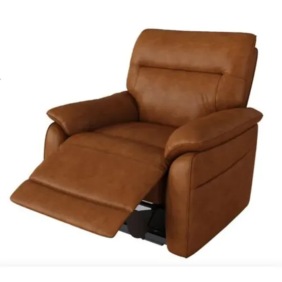 Neci Electric Recliner Armchair - Tan, Leather