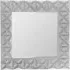 Necro Square Wall Mirror with 3D Frame - Grey, Polyresin