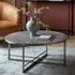 Nectar Round Coffee Table - Silver, Marble