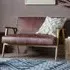 Neelan 2-Seater Sofa with Wooden Frame - Brown, Leather