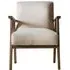 Neelan Fabric Armchair with Wooden Frame - Natural