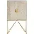 Nekkar Tall Storage Cabinet with 2 Doors - Whitewash, Mango Wood