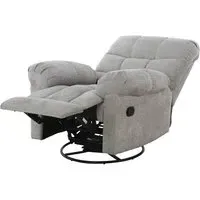 Nelson Glider Swivel Recliner Chair - Grey, Fabric
