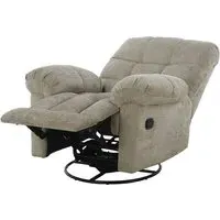 Nelson Glider Swivel Recliner Chair - Latte, Fabric