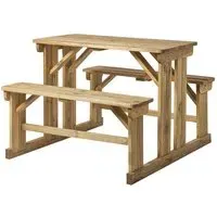 Nentwich 8-Seater Poseur Walk-In Dining Set - Natural, Spruce