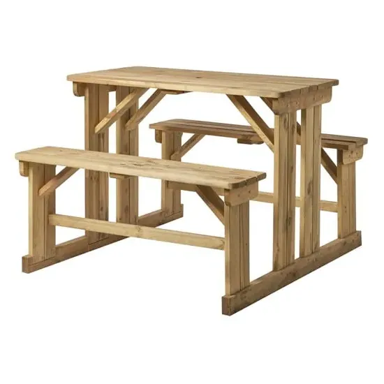 Nentwich 8-Seater Poseur Walk-In Dining Set - Natural, Spruce