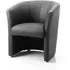 Neo Single Tub Chair - Black, Bonded Leather