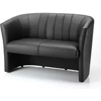 Neo Twin Tub Chair - Black, Bonded Leather