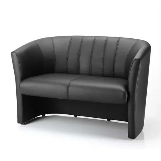 Neo Twin Tub Chair - Black, Bonded Leather