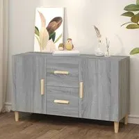 Neola Sideboard with 2 Doors 2 Drawers - Grey Sonoma Oak