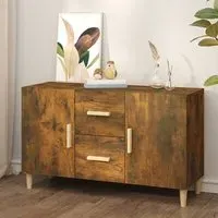 Neola Sideboard with 2 Doors 2 Drawers - Smoked Oak