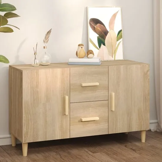 Neola Sideboard with 2 Doors 2 Drawers - Sonoma Oak