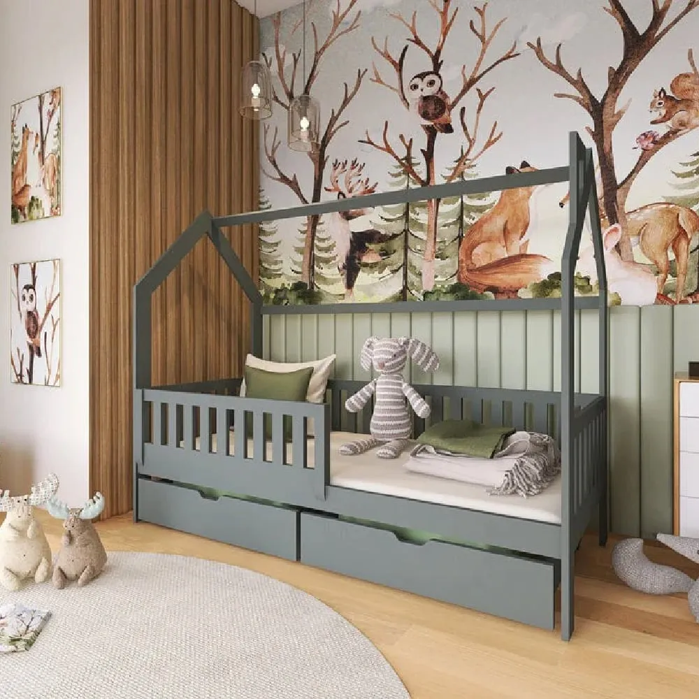 Nepean Day Bed Frame with Storage - Graphite, Pine image