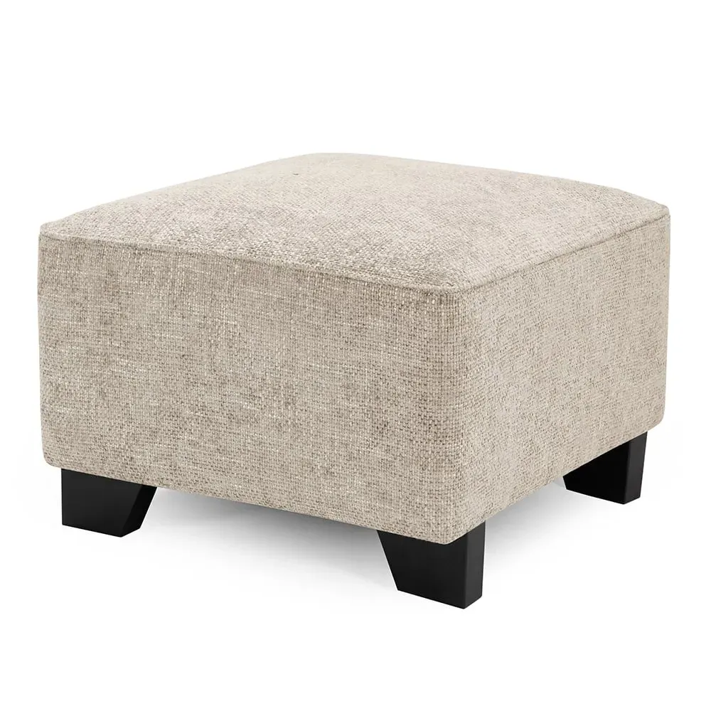 Nepean Fabric Footstool - Stone
