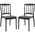 Nepean Stacking Side Chairs Pair - Black, Polypropylene