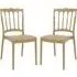 Nepean Stacking Side Chairs Pair - Gold, Polypropylene