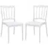 Nepean Stacking Side Chairs Pair - White, Polypropylene