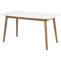 Nephi Rectangular Dining Table - White, Oak