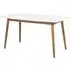 Nephi Rectangular Dining Table - White, Oak