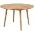 Nephi Round Dining Table with Herringbone - Oak