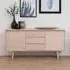 Nephi Sideboard with 2 Doors 3 Drawers - White Oak