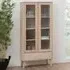 Nephi Wooden Display Cabinet with 2 Doors 1 Drawer - White Oak