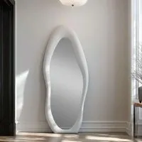 Nero Glass Cheval Mirror - Cream, MDF alternate view
