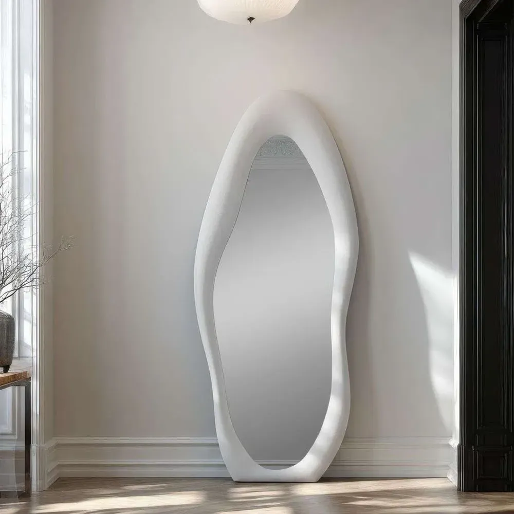 Nero Glass Cheval Mirror - Cream, MDF product