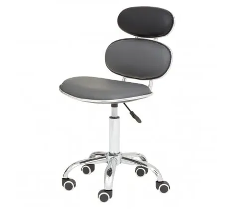 Netoca Office Chair with Chrome Base - Black, PU Leather image