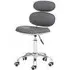 Netoca Office Chair with Chrome Base - Grey, PU Leather