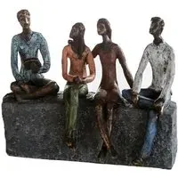 Network Poly Sculpture - Colourful, Grey