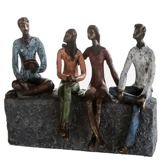 Network Poly Sculpture - Colourful, Grey image