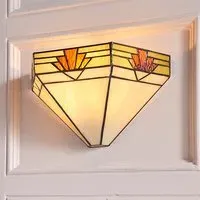 Nevada Tiffany Glass Wall Light - Black