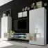 Nevaeh High Gloss Entertainment Unit with LED - White, Pero