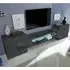 Nevaeh TV Stand with LED Lights - Dark Grey, High Gloss