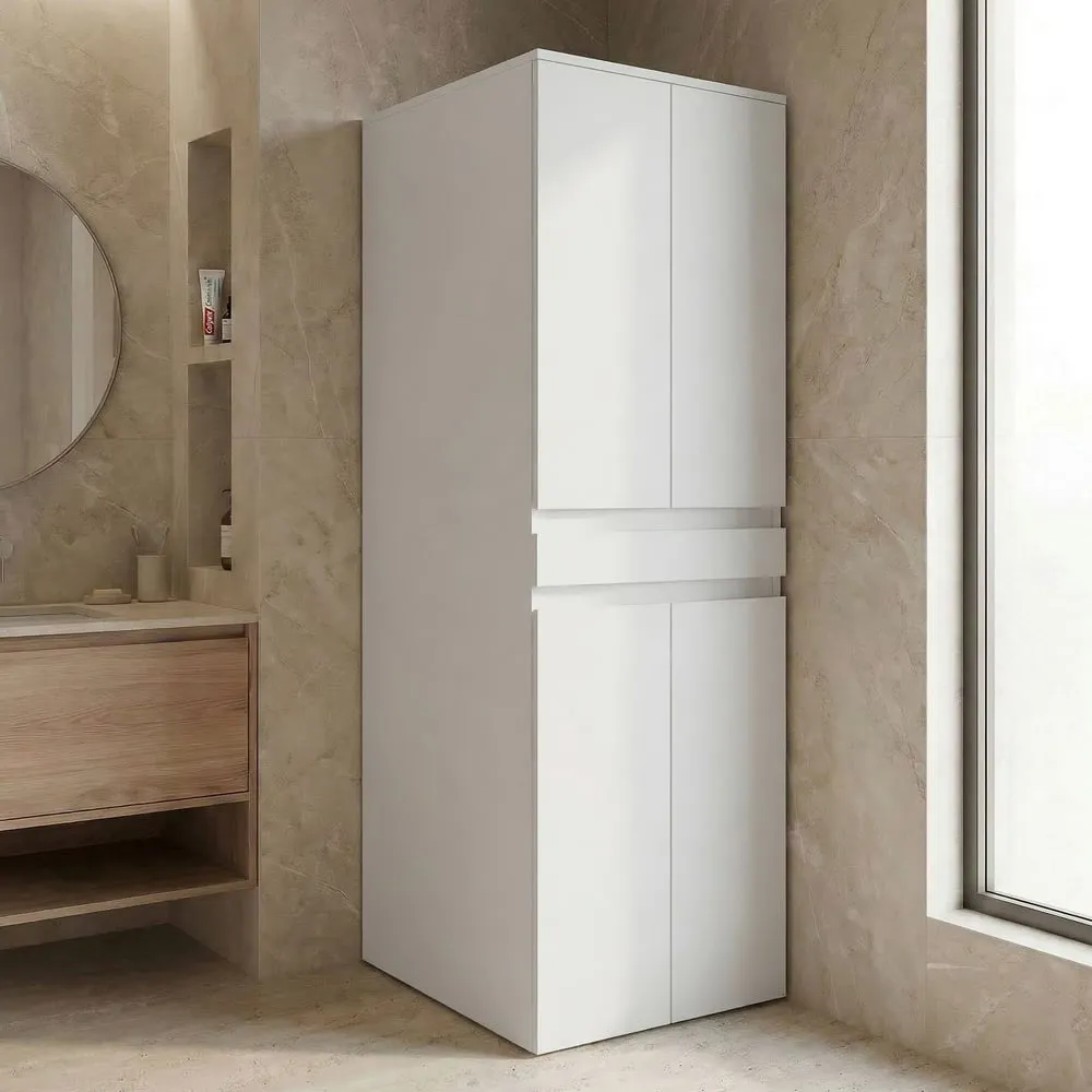 Neve Washing Machine Cabinet - Matte White, Melamine product
