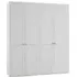 New Tork Tall Wardrobe with 4 Doors - White, MDF