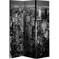 New York Skyline 3-Panel Room Divider - Foldable alternate view