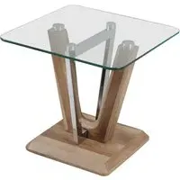 Newark End Table - Clear, Glass