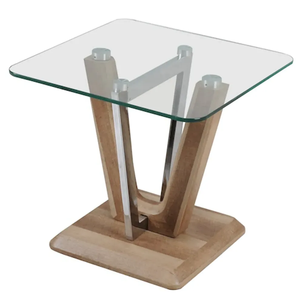 Newark End Table - Clear, Glass image