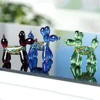 Newark Glass Balloon Dog Sculpture - Multicolour